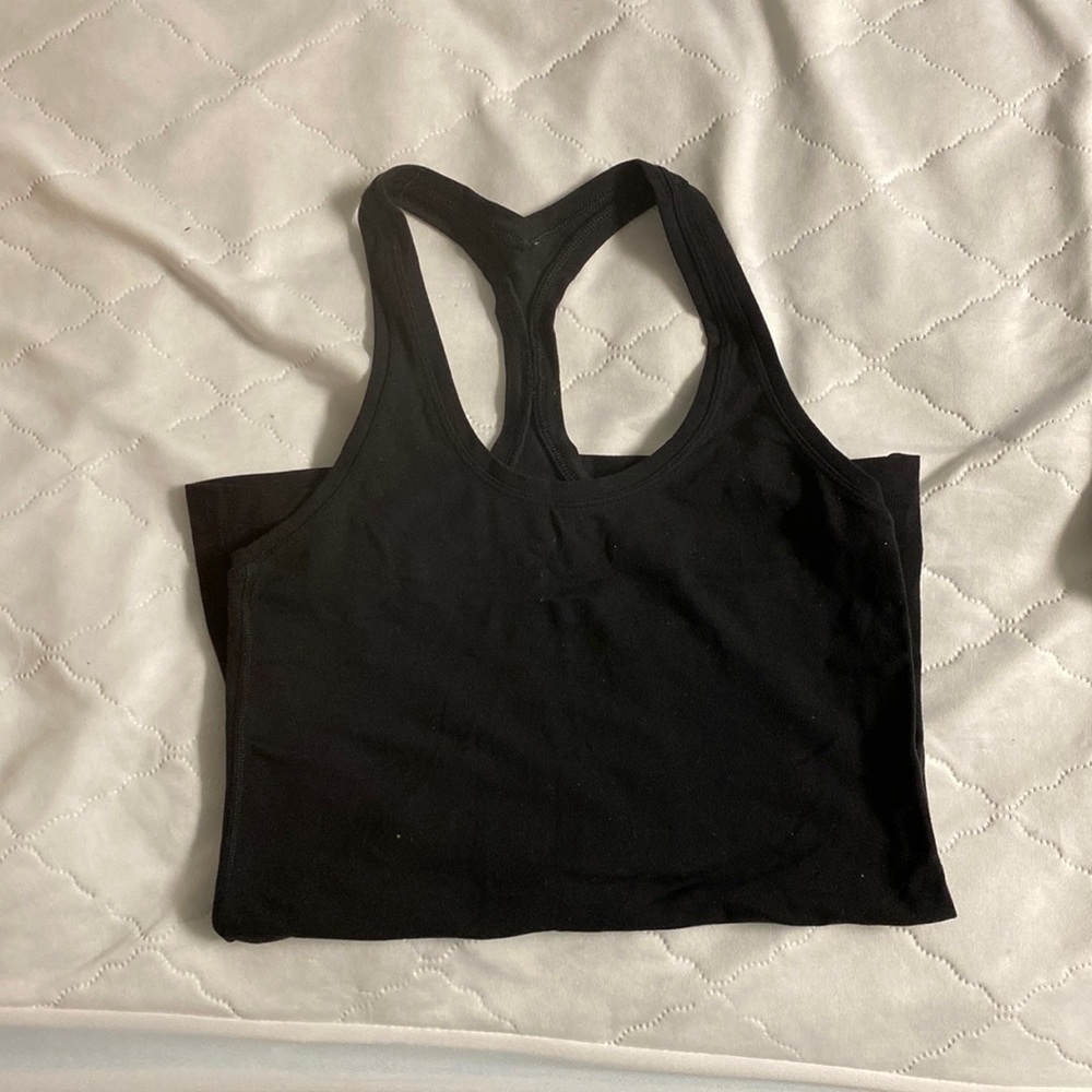 Black lulu racer back tank